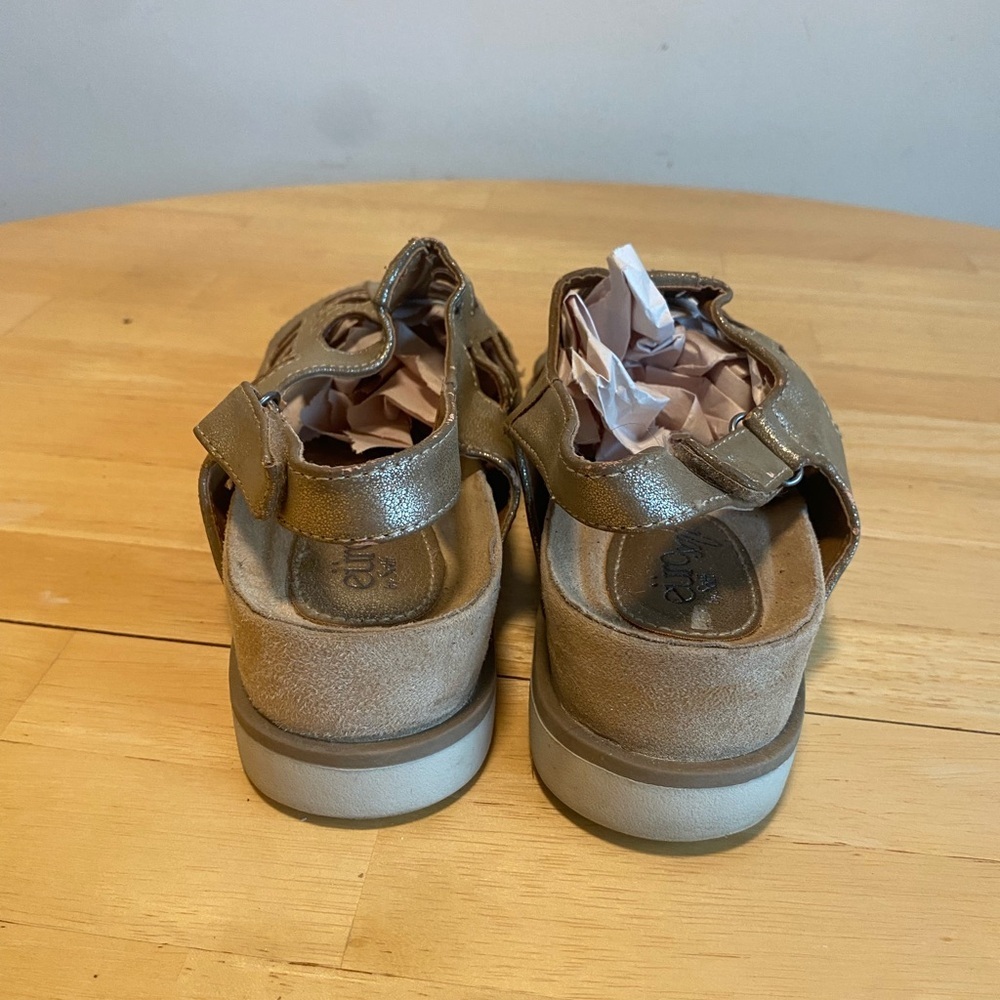 Eurosoft by Sofft Gold Metallic Caged Comfort Sandals - Women's 9.5 M - Picture 3 of 7